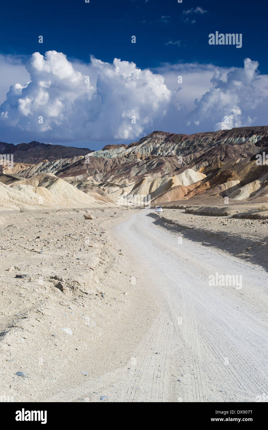 death valley national park,california,USA-august 4,2012: route in the desert Stock Photo