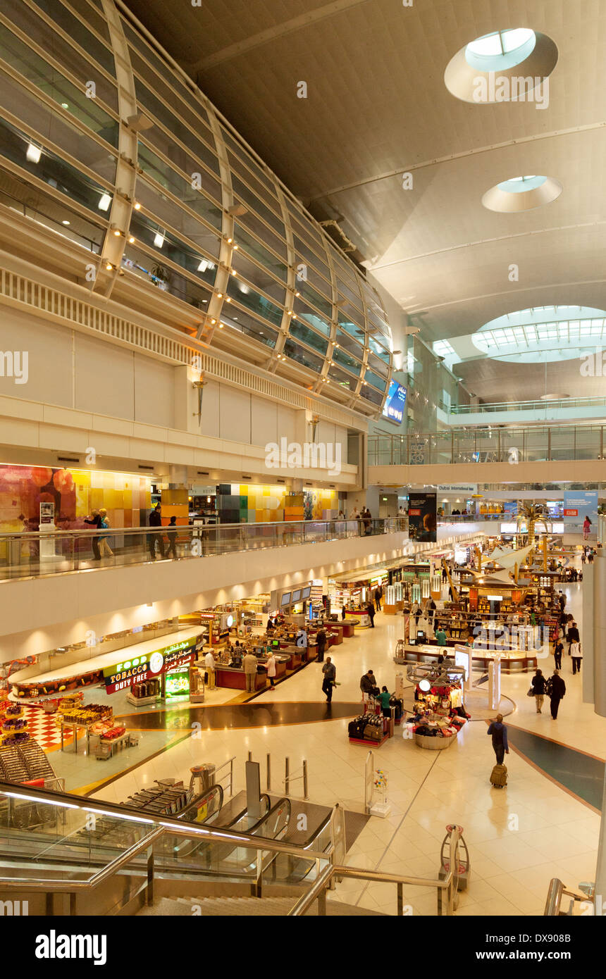 Dubai airport terminal interior, Dubai, UAE, United Arab Emirates Middle East Stock Photo