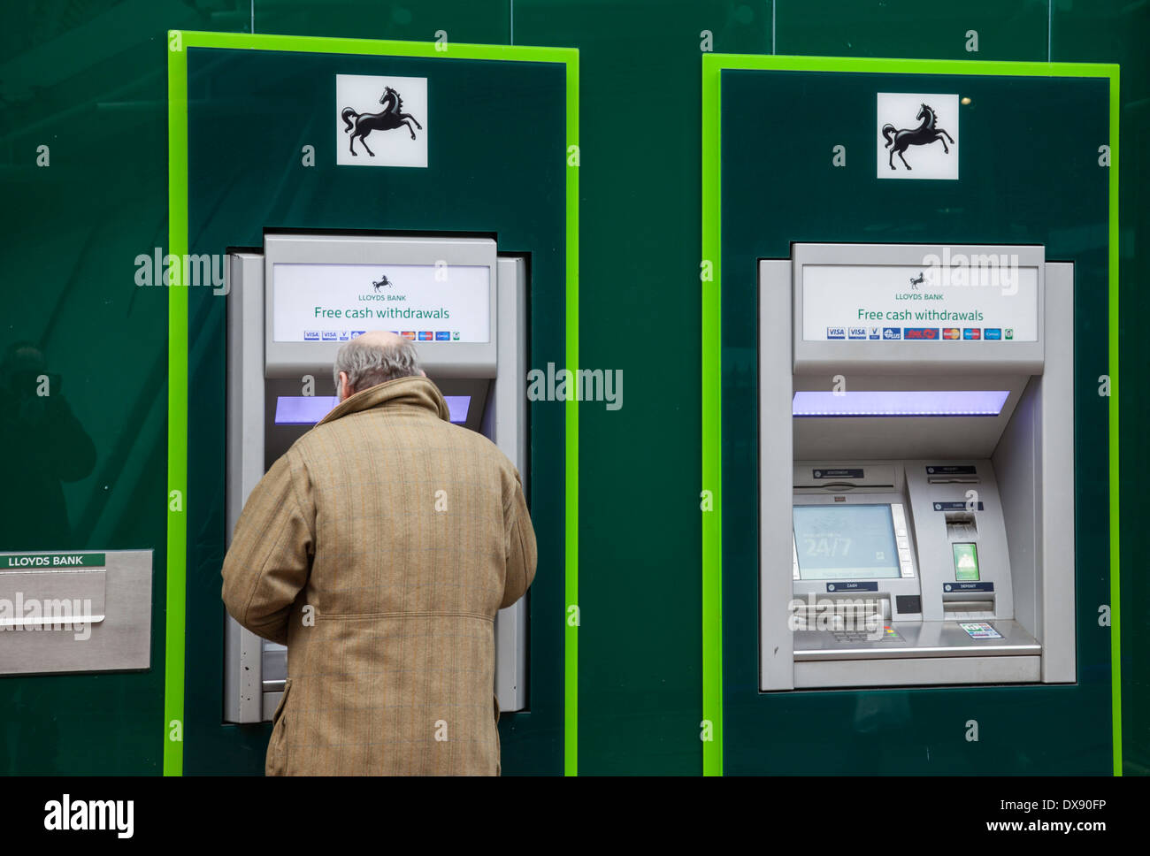 Lloyds bank cash machines, England, UK Stock Photo Alamy