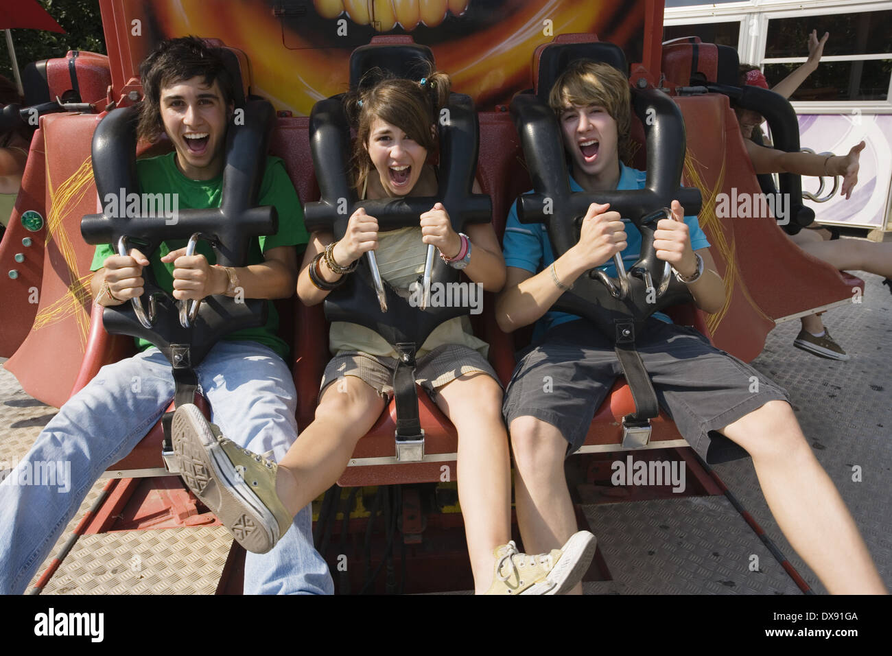 Teenagers On Amusement Park Ride Stock Photo Alamy Teenagers On Amusement Park Ride Stock Photo Alamy