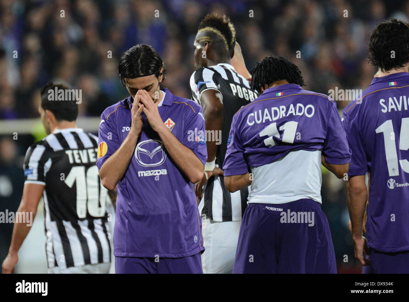 Florence, Italy. 20th Mar, 2014. Alberto Aquilani (Fiorentina) during the Uefa football match between AC Fiorentina and Juventus at Artemio Franchi, in Florence, Italy, on March 20, 2014. Credit:  Federica Roselli/NurPhoto/ZUMAPRESS.com/Alamy Live News Stock Photo