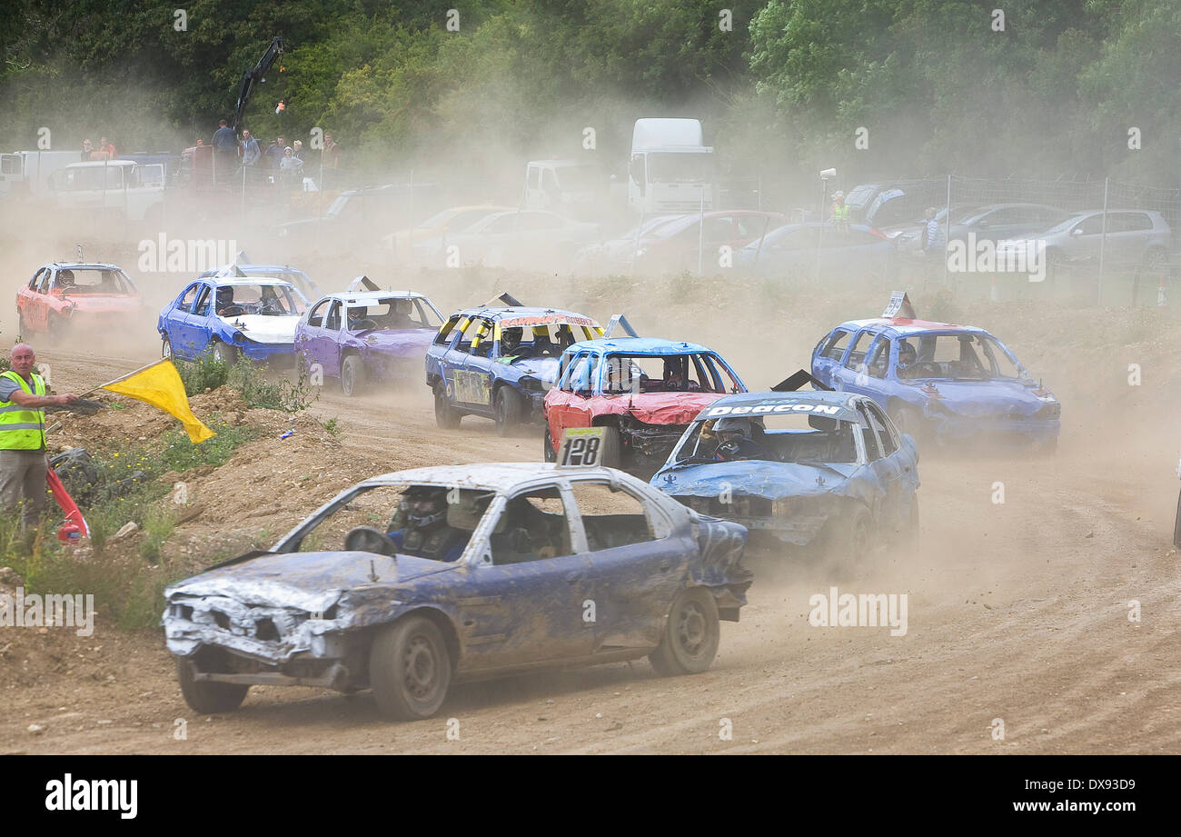 Banger Racing Demolition Derby at Stansted Raceway in Henham near