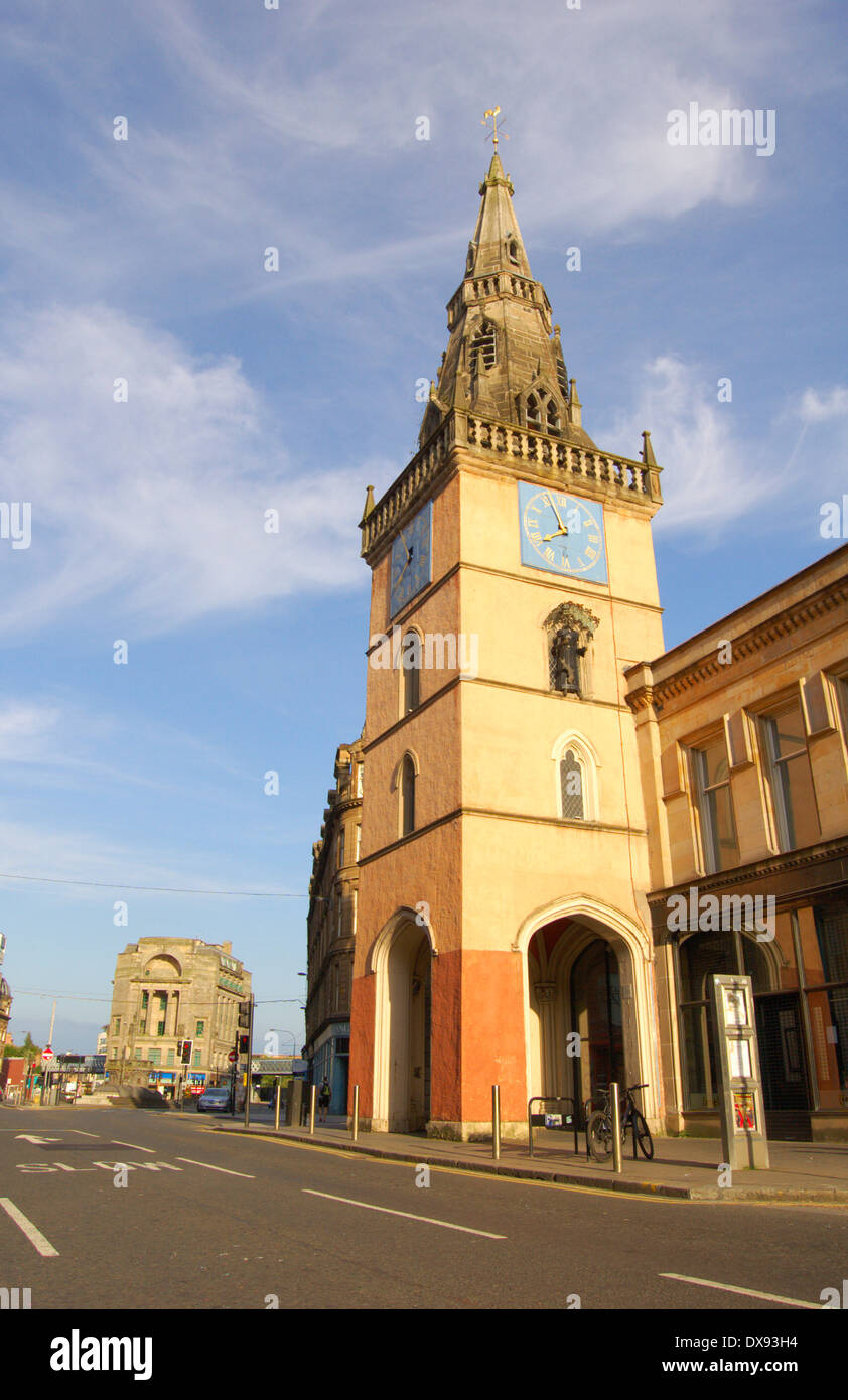 Clock tower on the Trongate in Glasgow, Scotland Stock Photo Alamy