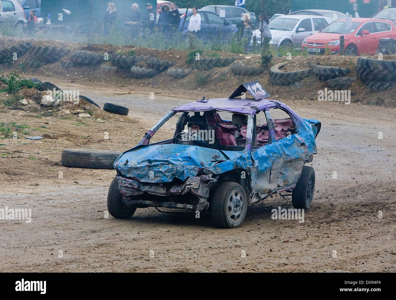 Stansted Raceway Banger Racing Stock Photo