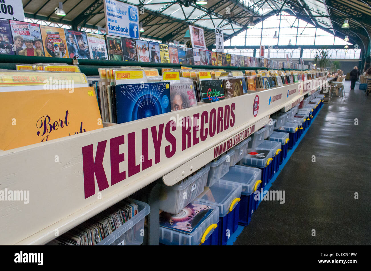 Kellys Records, Cardiff Indoor Market Stock Photo