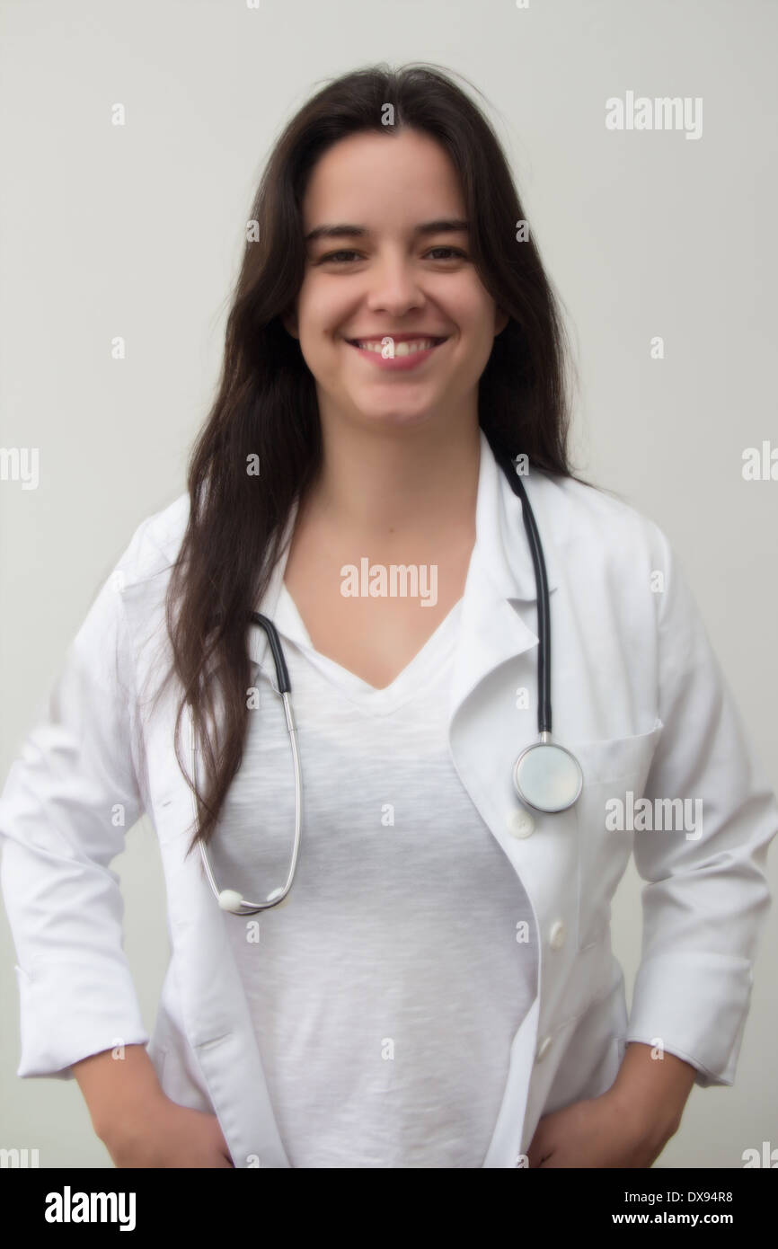 a female doctor smiling Stock Photo