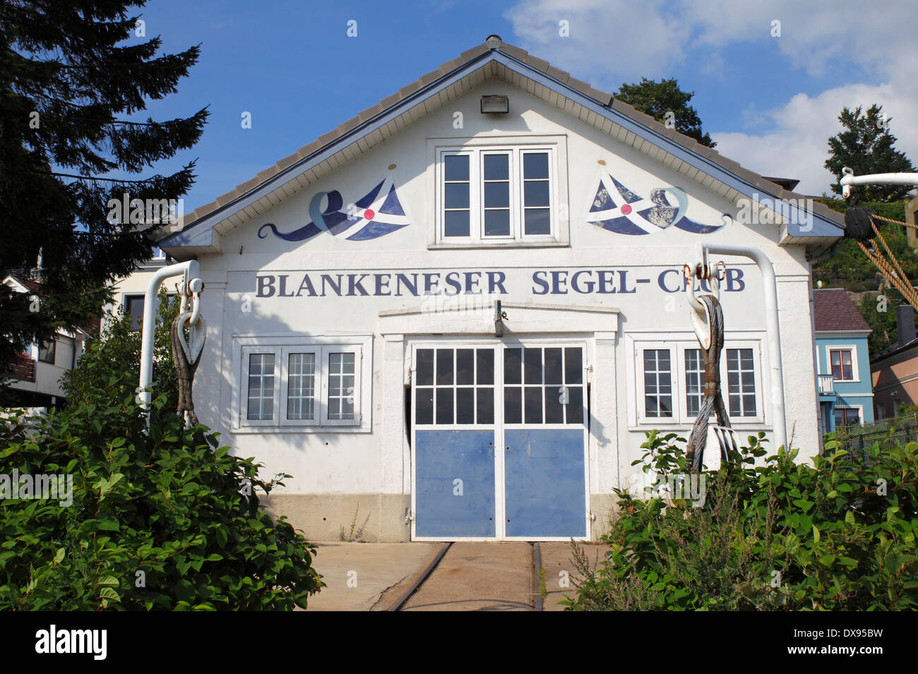 Sailing club house, Hamburg Stock Photo Alamy