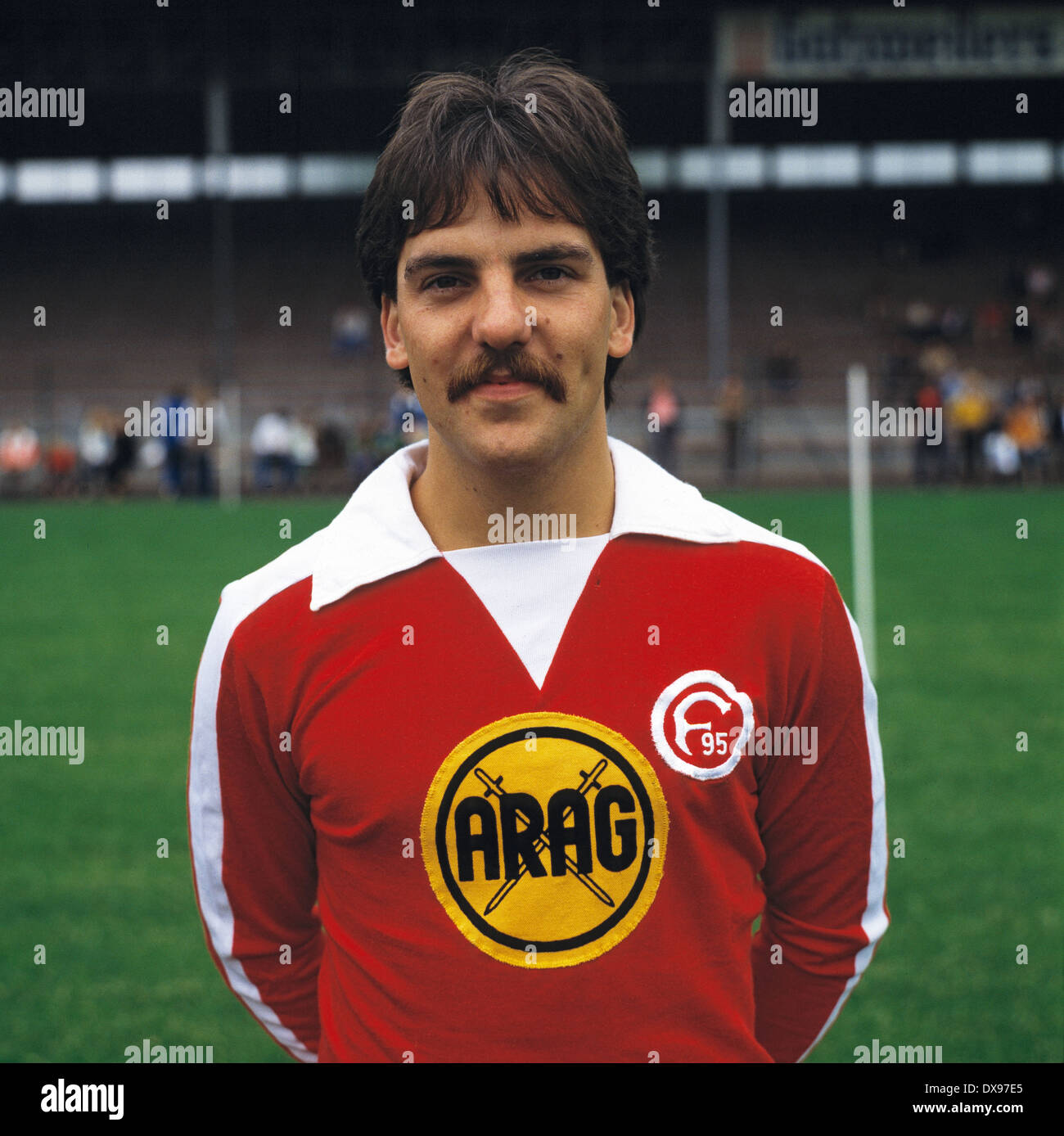 football, Bundesliga, 1979/1980, Fortuna Duesseldorf, team presentation, portrait Hubert Schmitz Stock Photo