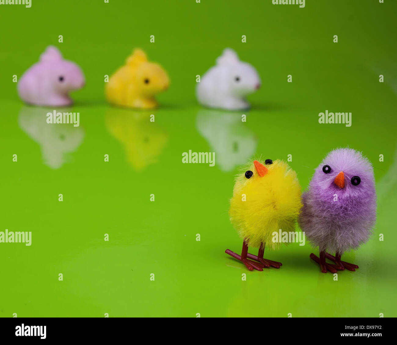 Easter theme design, cute little Easter toys with pastel and Spring