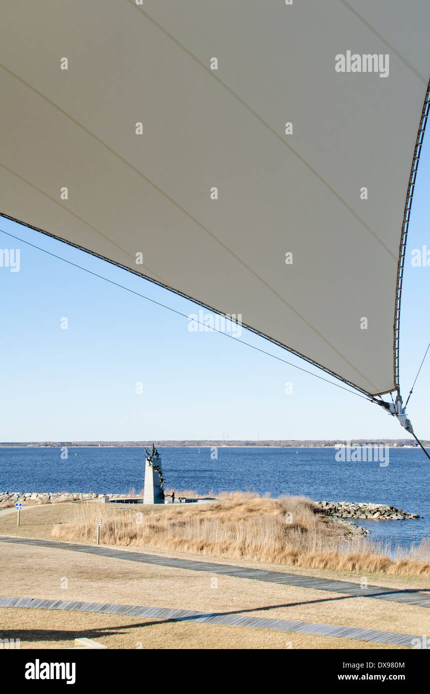 The Sail at the Sailwinds Visitor Center in Cambridge, Maryland Stock