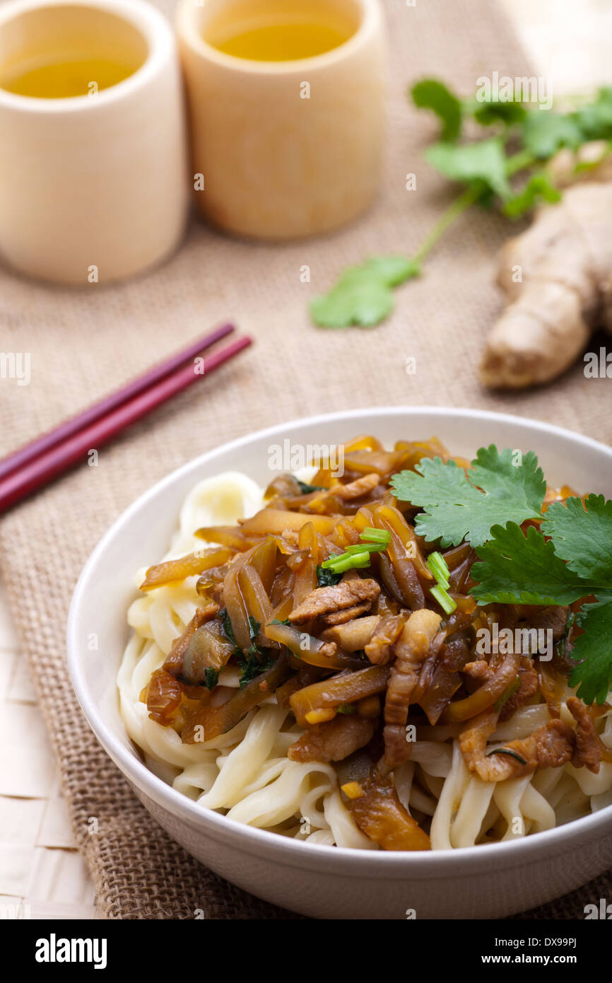 A bowl of Chinese noodles Stock Photo Alamy
