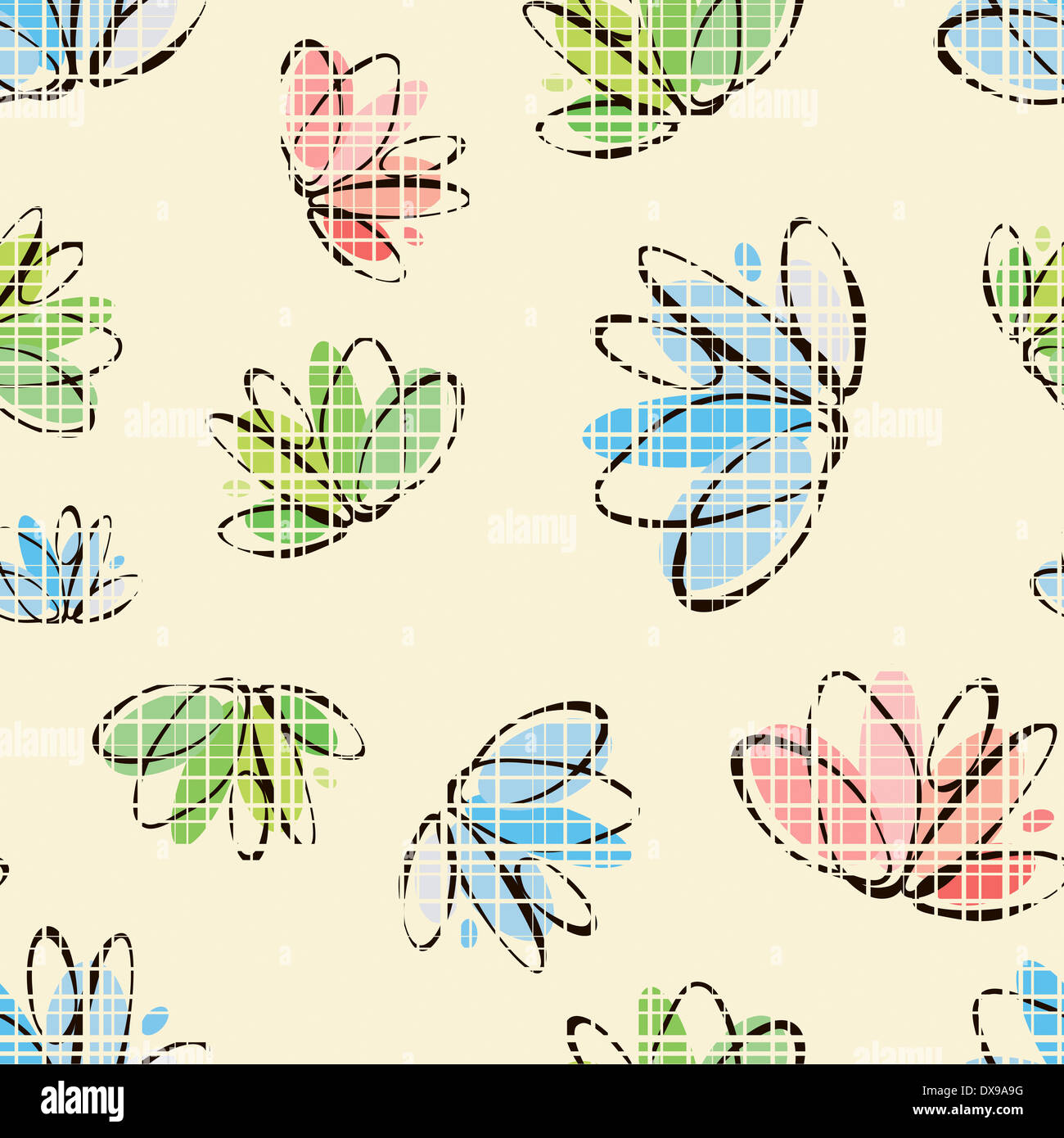 seamless floral pattern, vector illustration. Flower design Stock Photo ...