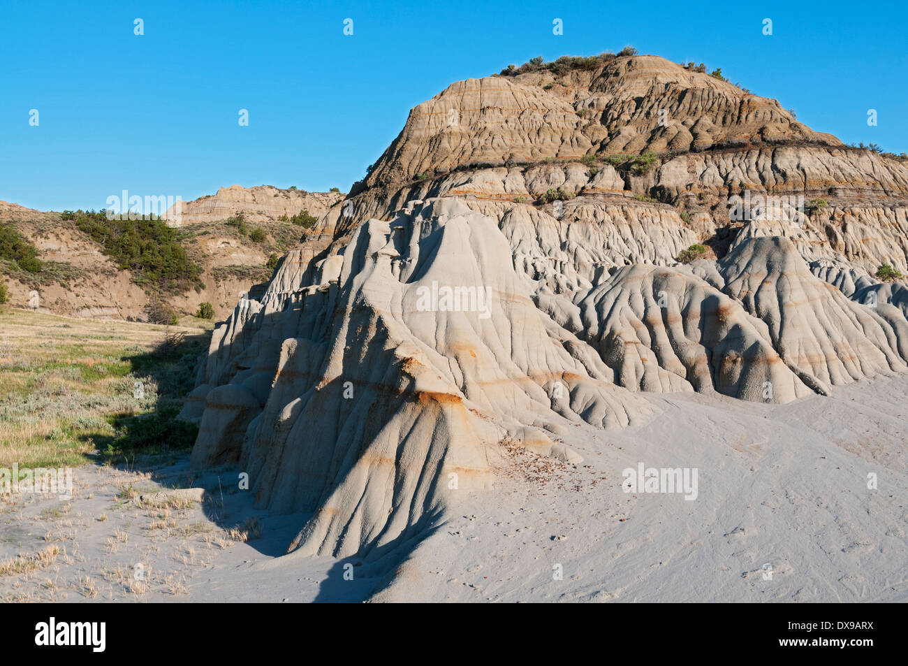 North Dakota, Theodore Roosevelt National Park, South Unit, Badlands, Hoodoo rock formation Stock Photo