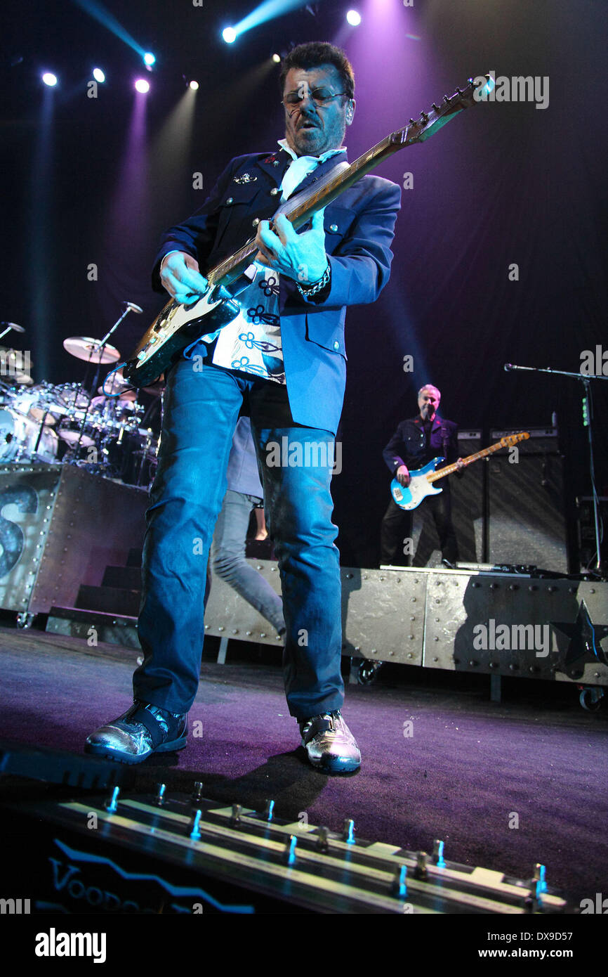 Tim Fariss INXS performing live at Perth Arena. It was the group's last ...
