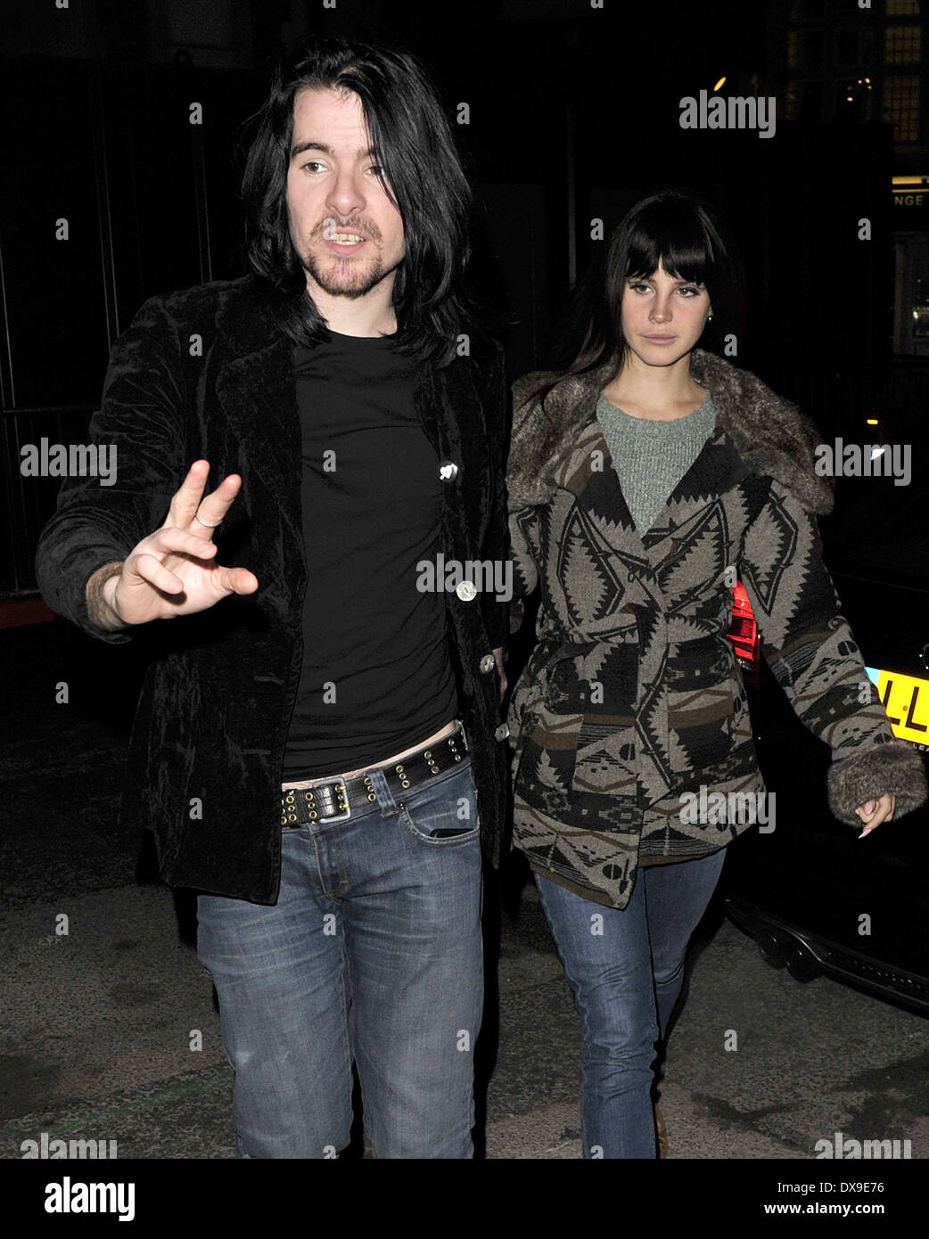 Lana Del Rey And Boyfriend Barrie James O Neil Outside Their Hotel London England 13 11 12 Featuring Lana Del Rey And Boyf Stock Photo Alamy
