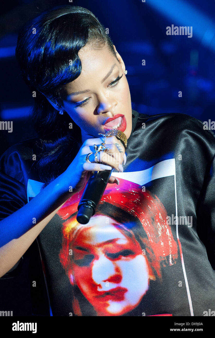Rihanna performing live as part of her '777 tour' at Le Trianon Rihanna performing live as part of her '777 tour' at Le Trianon