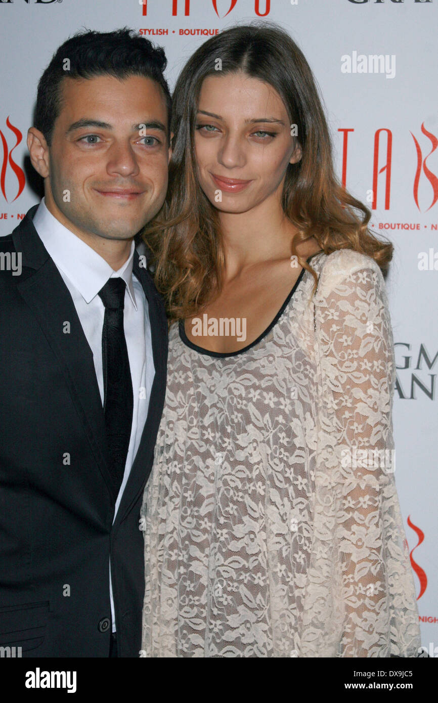 Angela Sarafyan and Rami Malek from the "Twilight Saga, Breaking Dawn part  2" host an evening at Tabu Nightclub inside MGM Grand Hotel and Casino to  celebrate the films opening weekend Las