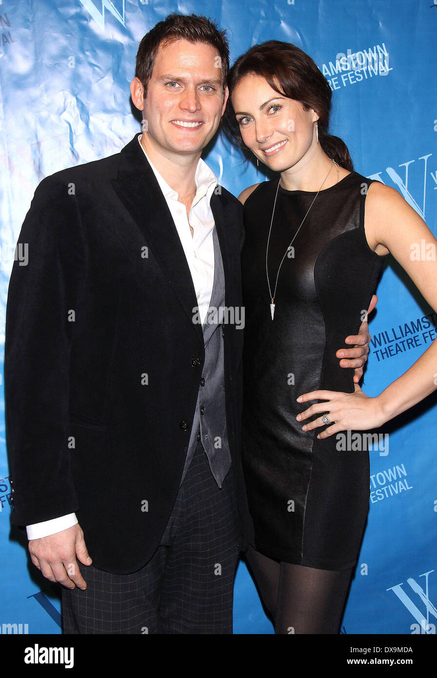 Steven Pasquale and Laura Benanti at the Williamstown Theatre Festival's 2012 Benefit, held at the Edison Ballroom - Arrivals F Stock Photo