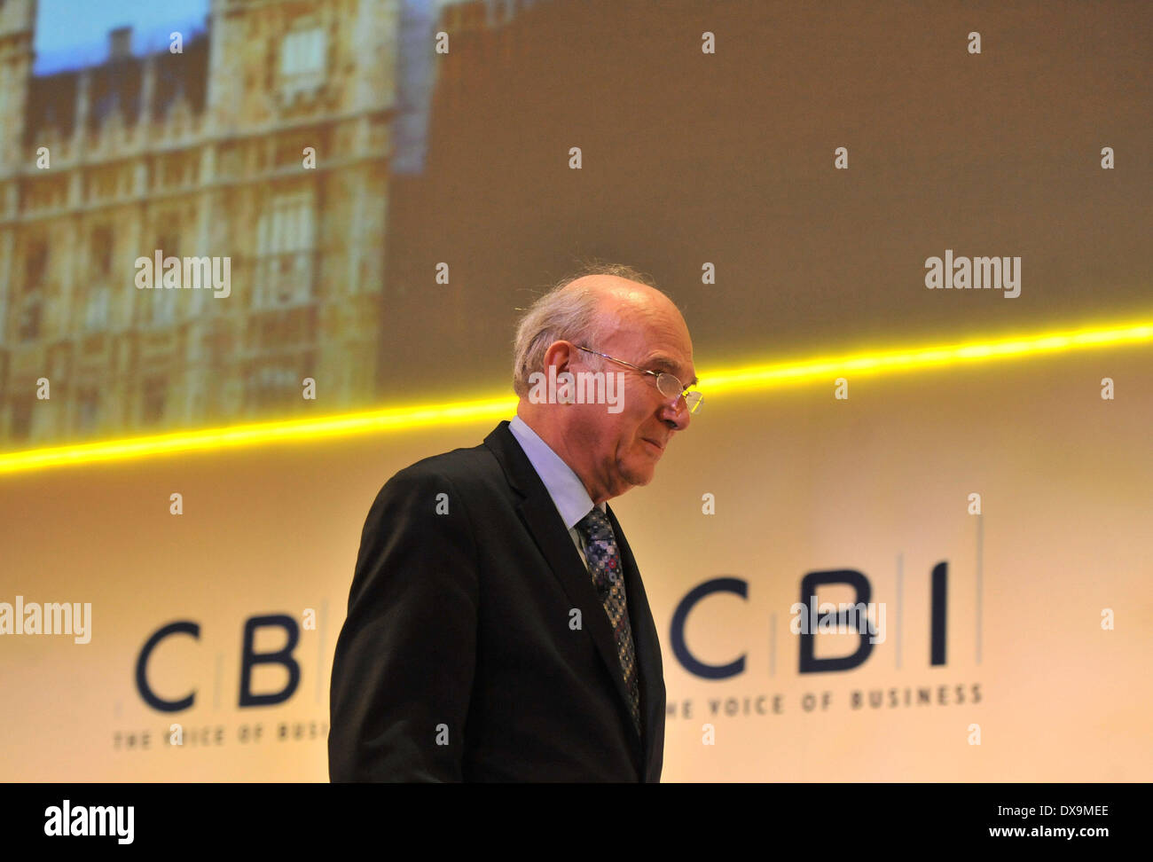 Business Secretary Vince Cable delivers his address at the CBI Annual