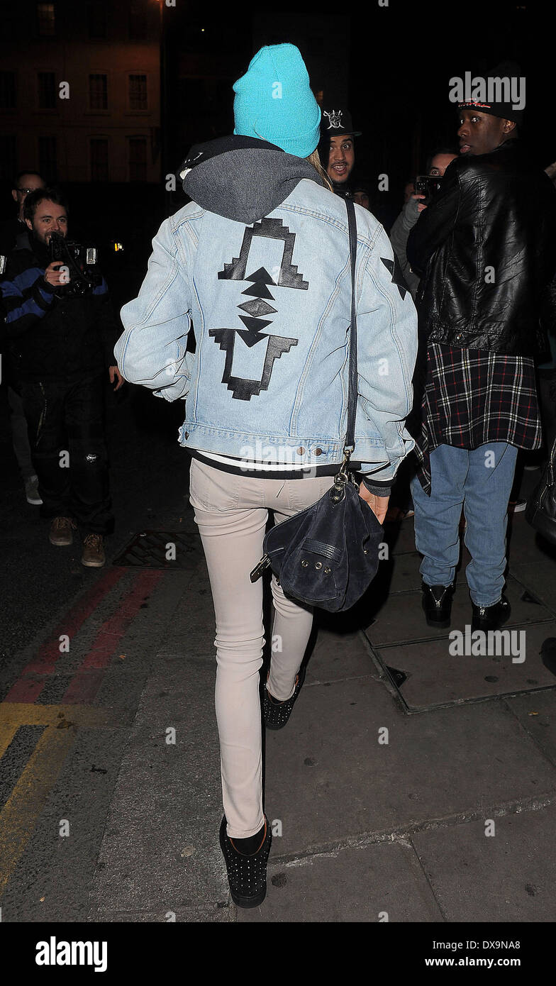 Cara Delevingne leaving Rihanna's gig at the HMV Forum, in Kentish Town. London, England - 19.11.12 Featuring: Cara Delevingne Stock Photo