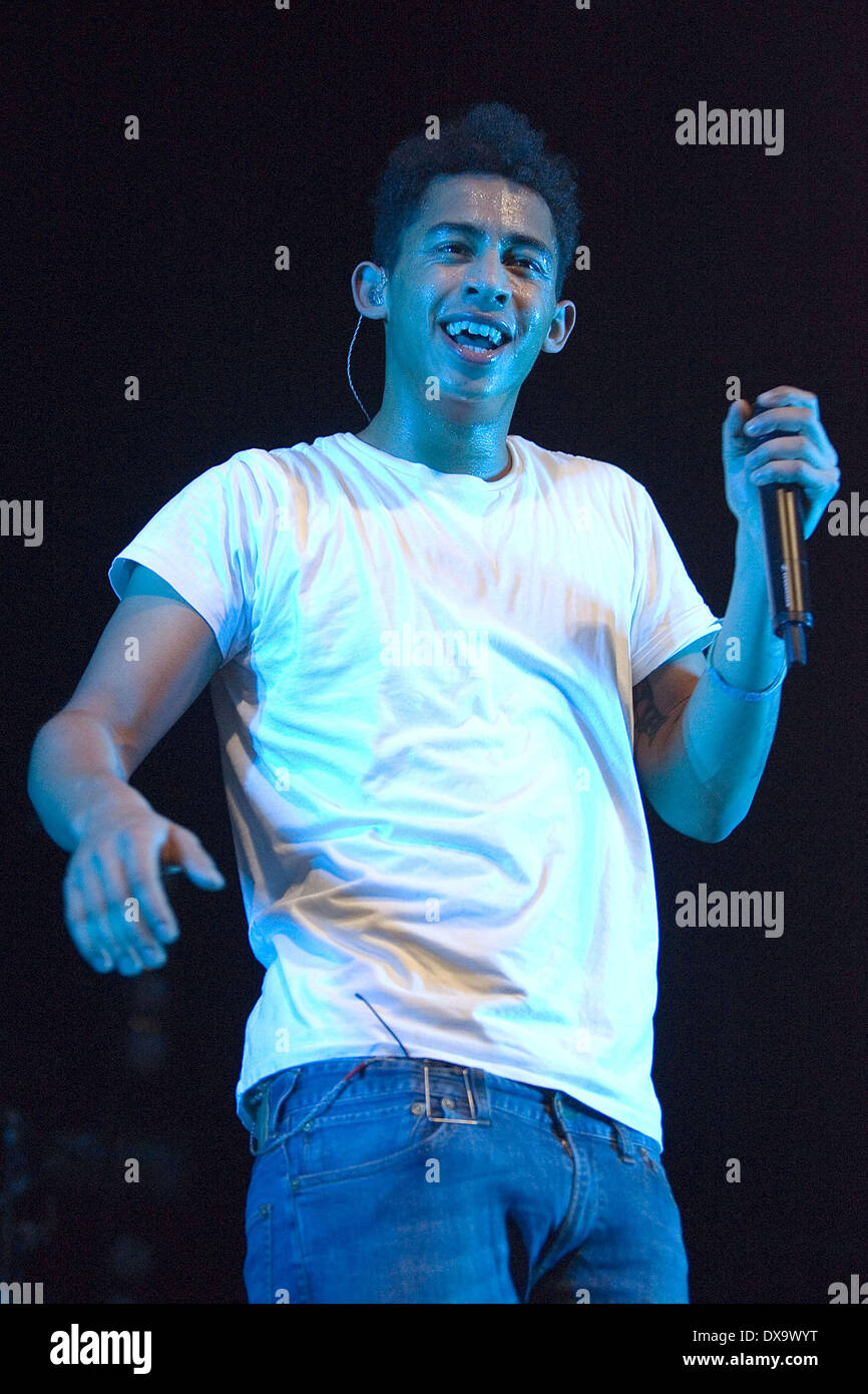 Jordan 'Rizzle' Stephens of Rizzle Kicks performing at the O2 Academy ...