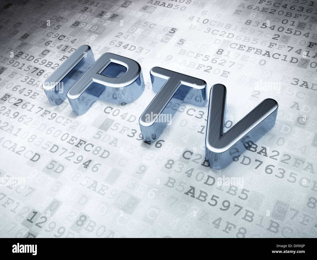 Seo Web Design Concept Silver Iptv On Digital Background Stock Photo