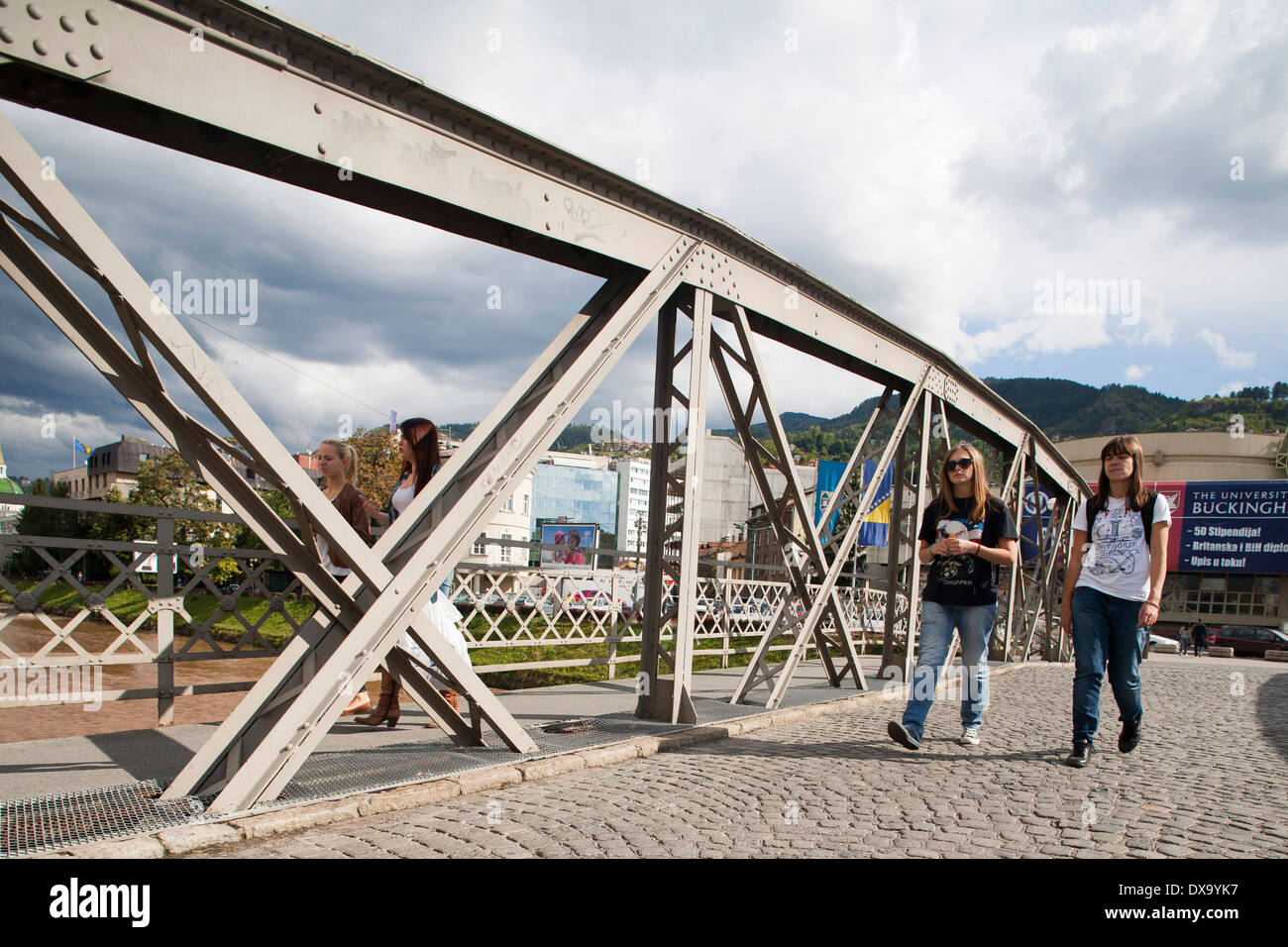 eiffel bridge or skenderija bridge, skenderija, sarajevo, bosnia and herzegovina, europe Stock Photo