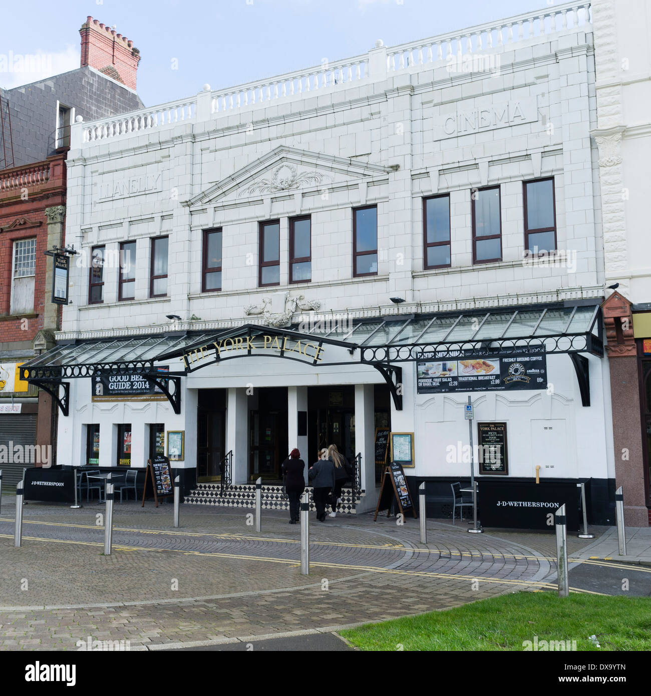 Exterior - LLanelli cinema, - now converted into a J D Wetherspoon pub The York Palace. Wales UK Stock Photo
