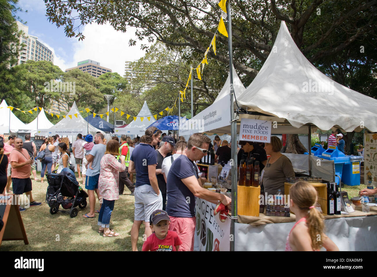 NSW food and wine festival in Hyde park,sydney,australia Stock Photo