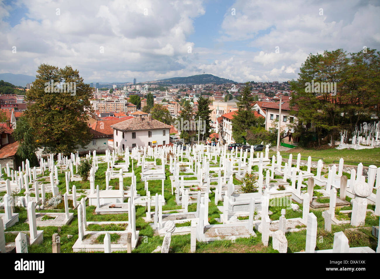 alifakovac cemetery, sarajevo, bosnia and herzegovina, europe Stock Photo