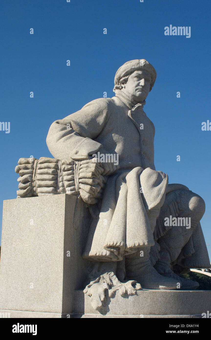 Statue of Revolutionary War patriot and spy Francis Vigo, Vincennes
