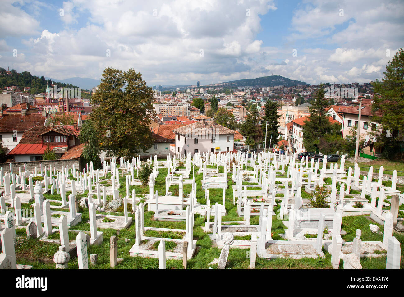 alifakovac cemetery, sarajevo, bosnia and herzegovina, europe Stock Photo