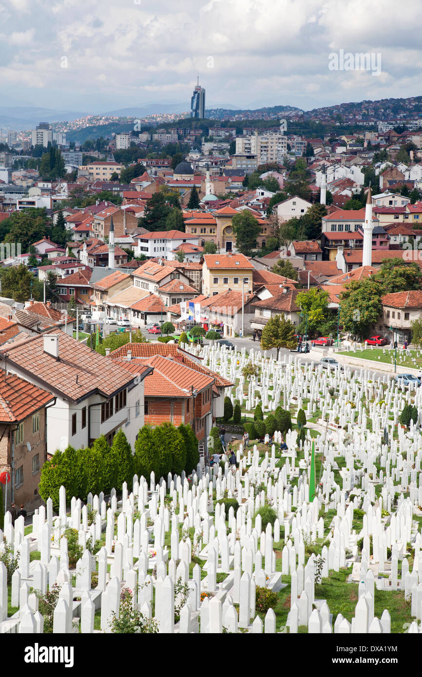 martyrs memorial, kovaci cemetery, sarajevo, bosnia and herzegovina, europe Stock Photo
