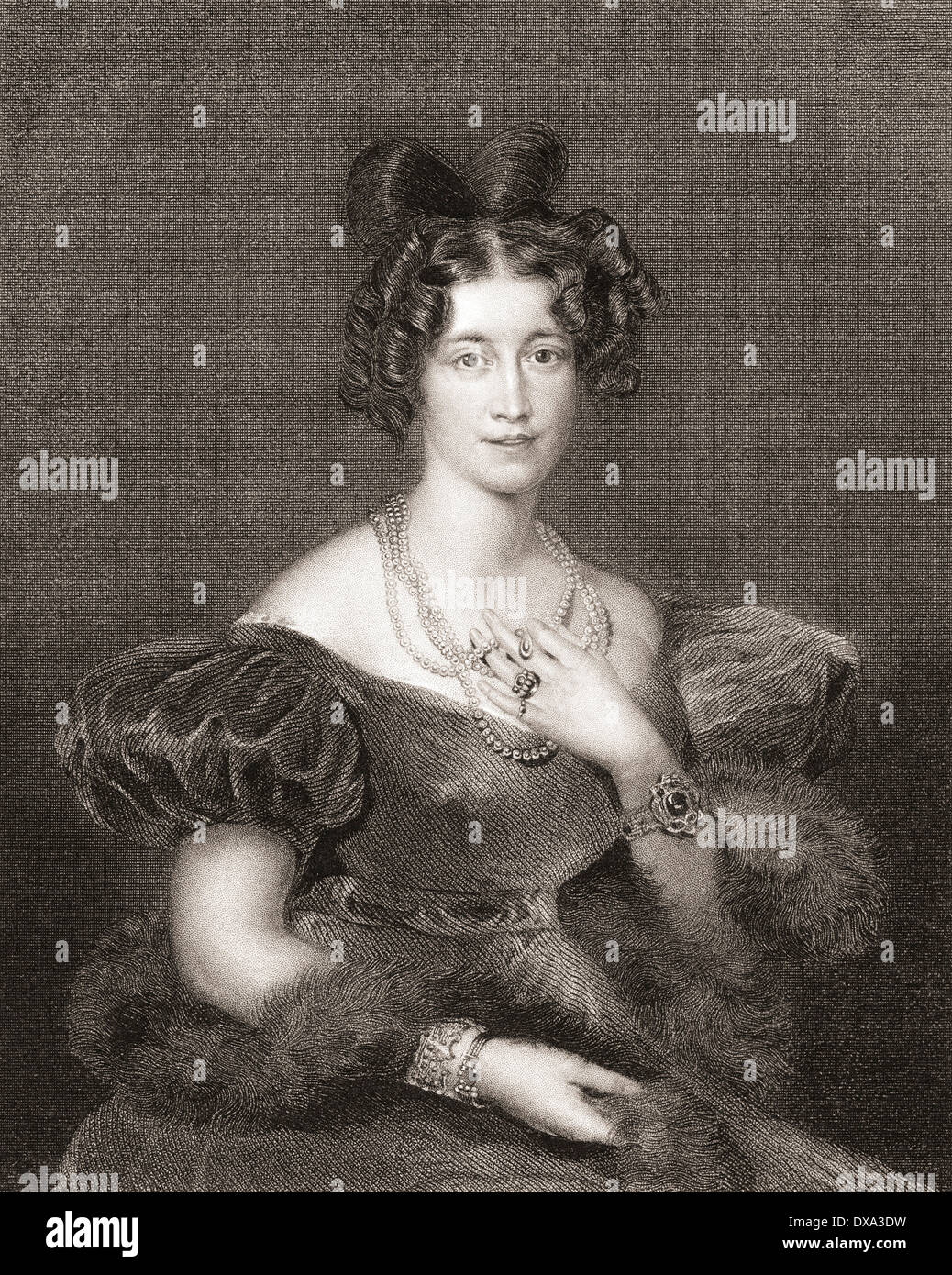 Sophia Sidney, Baroness De L'Isle and Dudley, née FitzClarence, 1796 –1837. Eldest daughter of William IV and Dorothea Jordan. Stock Photo