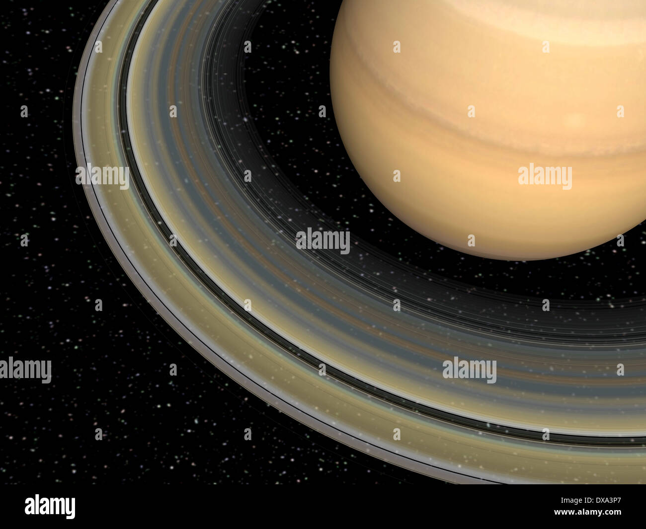 digital rendering of saturn Stock Photo - Alamy