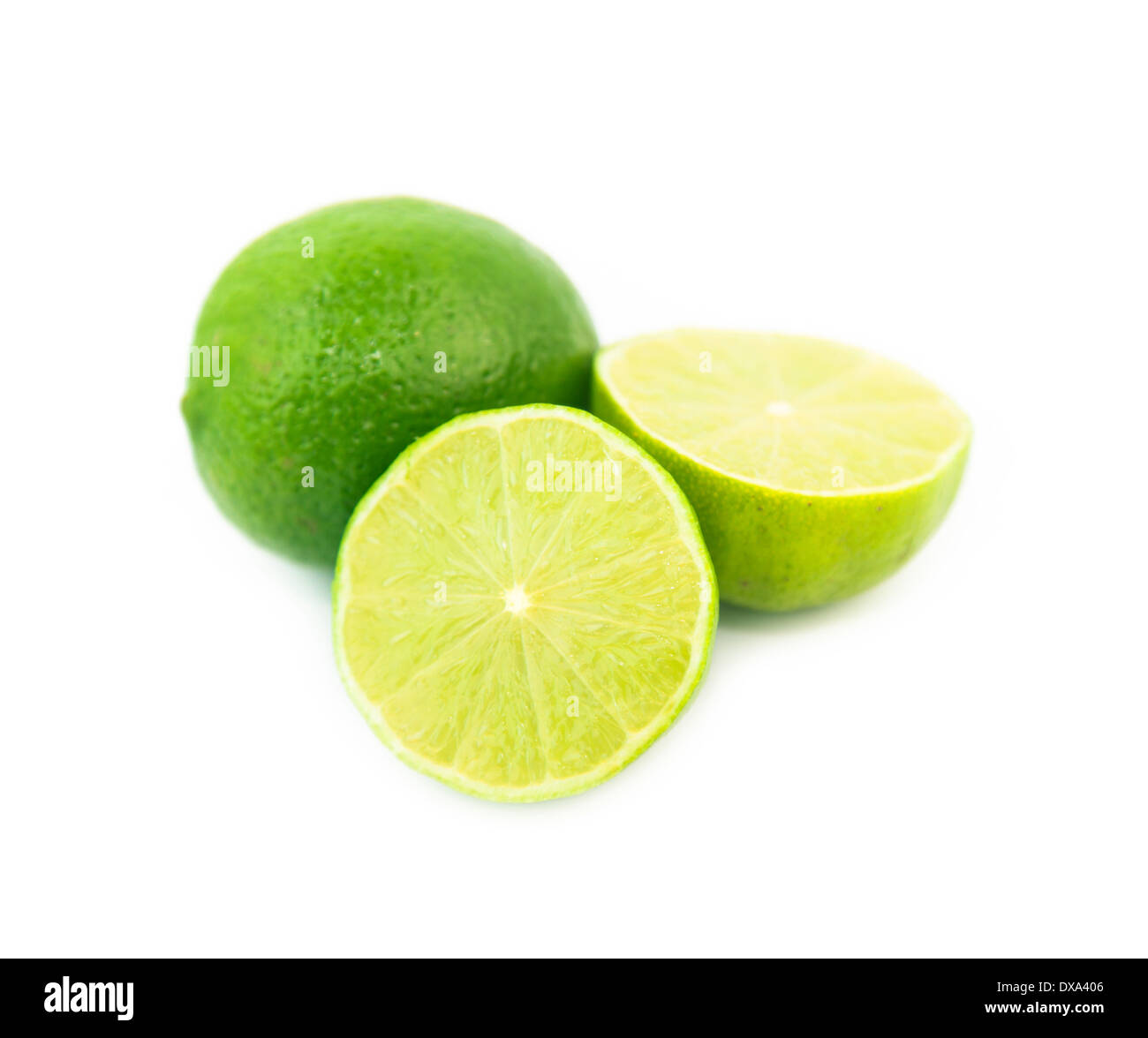Citrus lime fruit isolated on white background Stock Photo