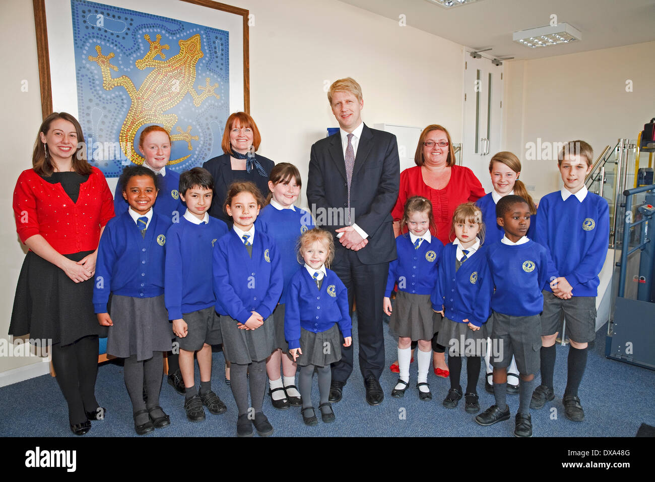 Orpington, North Kent, UK. 21st Mar, 2014. NADFAS donates stained glass