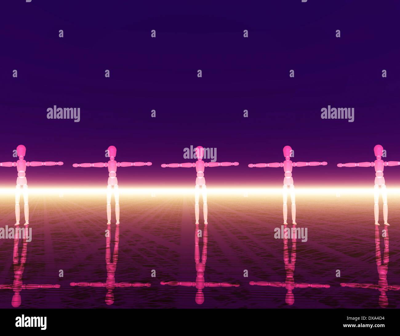 Digital visualization of manikins Stock Photo Alamy