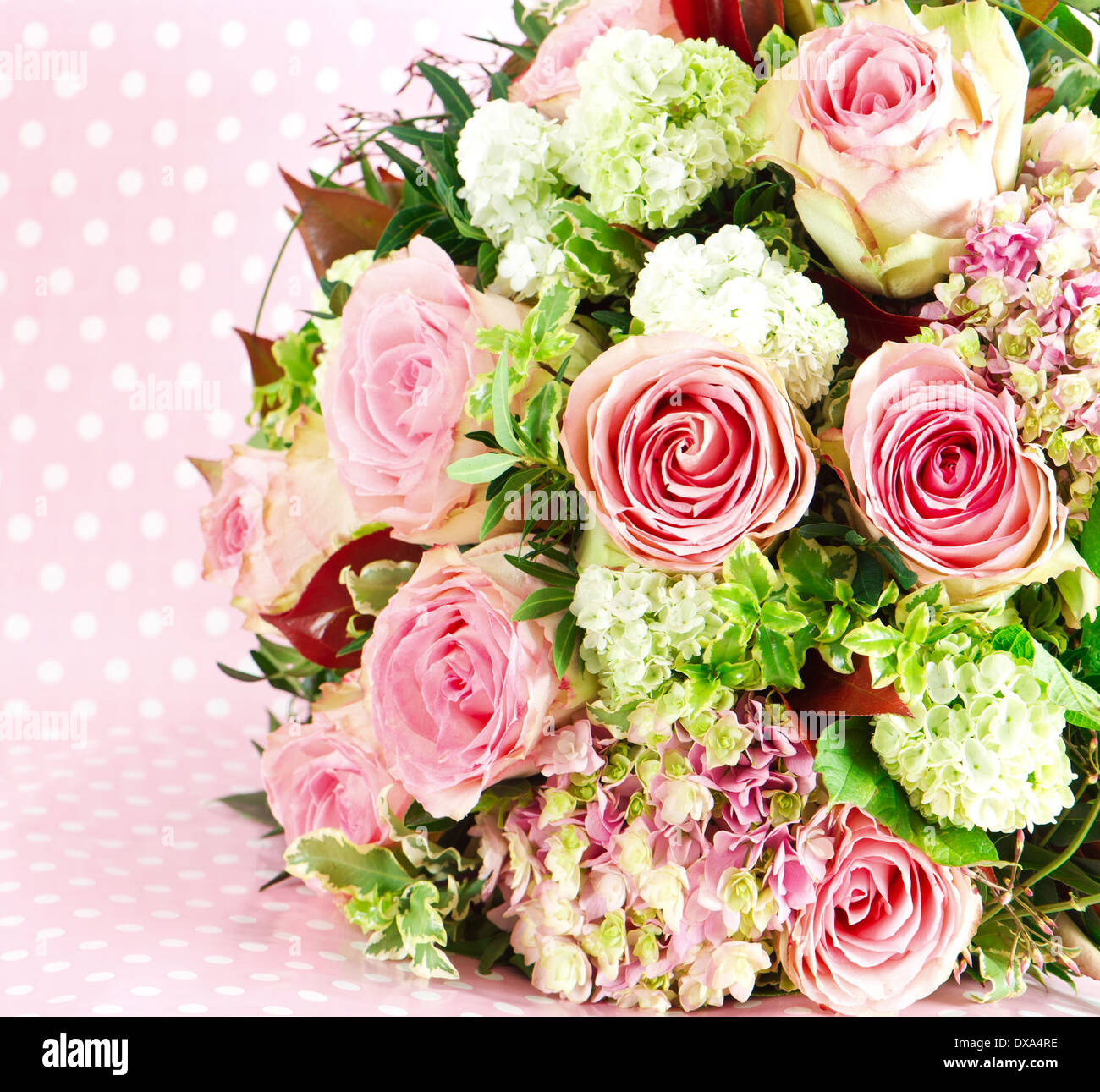 beautiful flowers bouquet of pink roses Stock Photo - Alamy