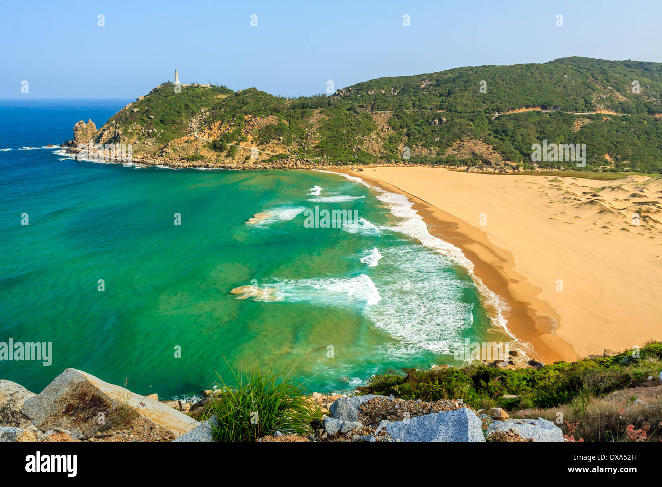 Vietnam beach at Phu Yen province Stock Photo