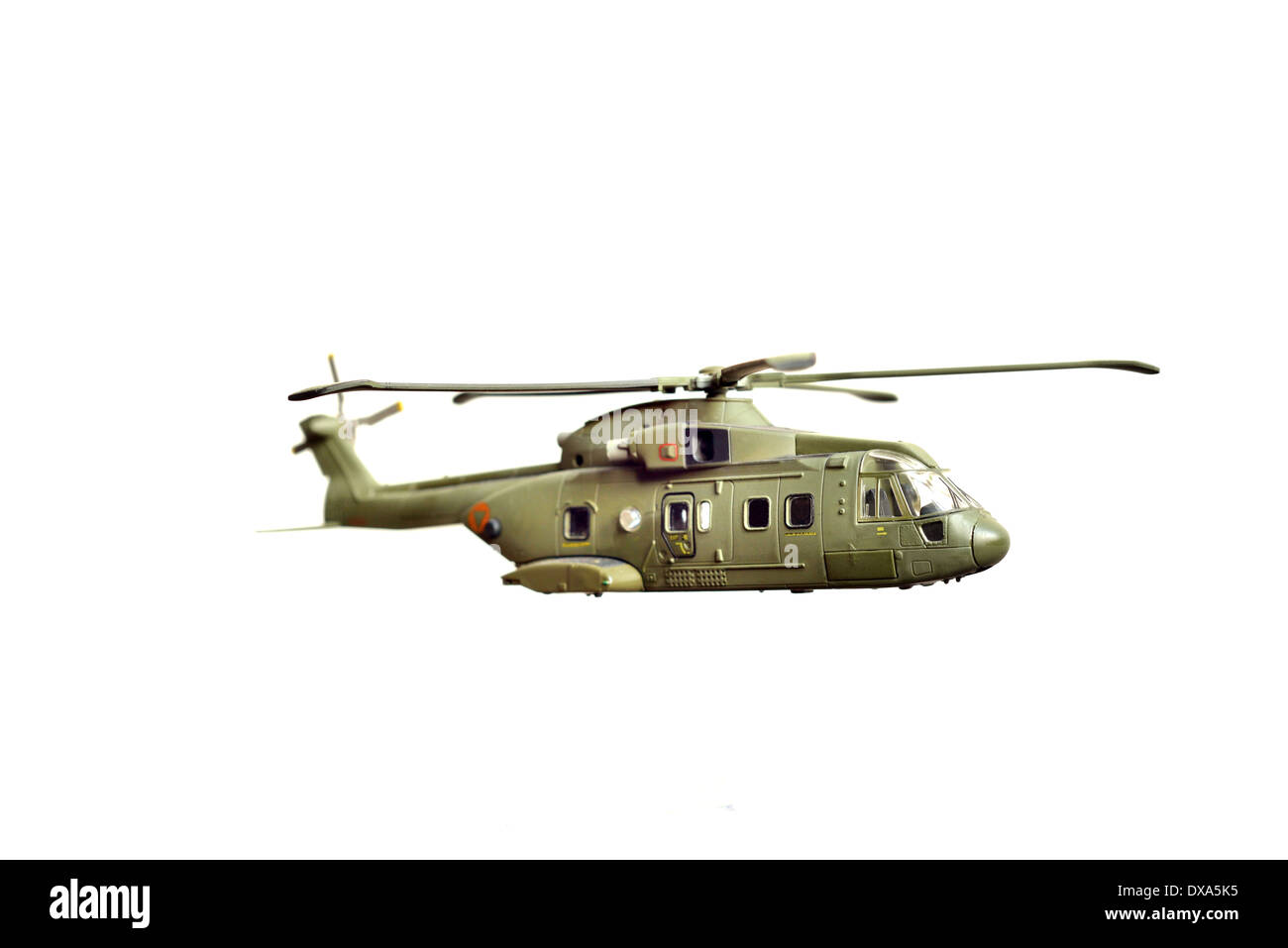 Agusta westland AW101 Skyfall model on white background Stock Photo
