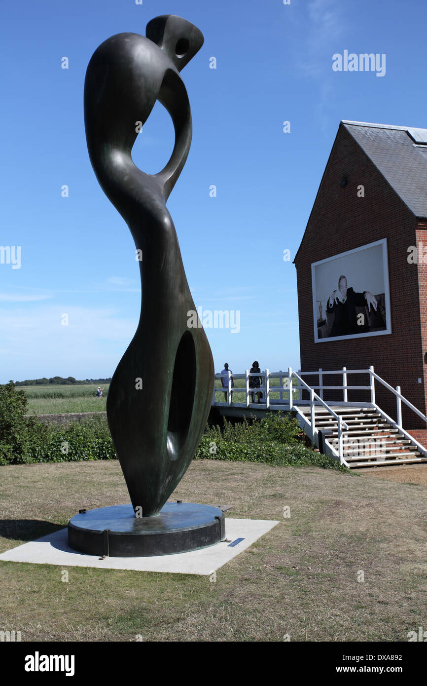 Henry Moore's Large Interior Form (1982) at Snape Maltings, Suffolk Stock Photo