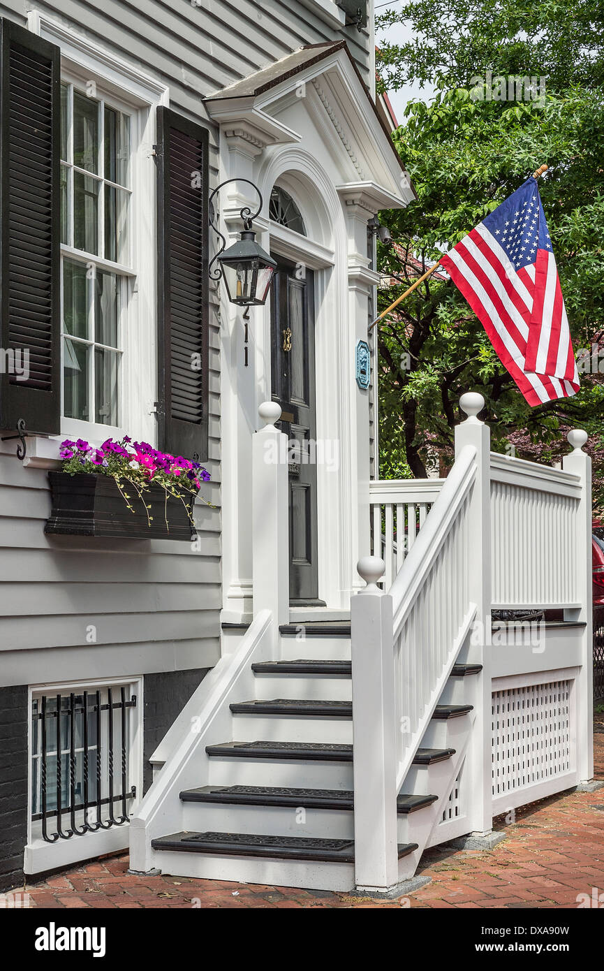 Flag House B&B, Annapolis, Maryland, USA Stock Photo