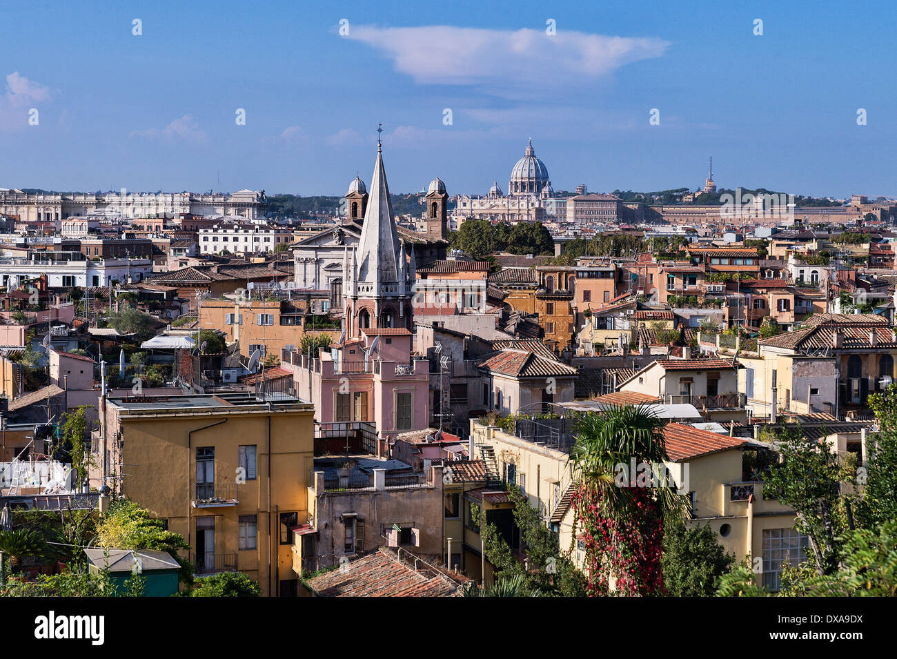 City view of central Rome, Italy. Stock Photo