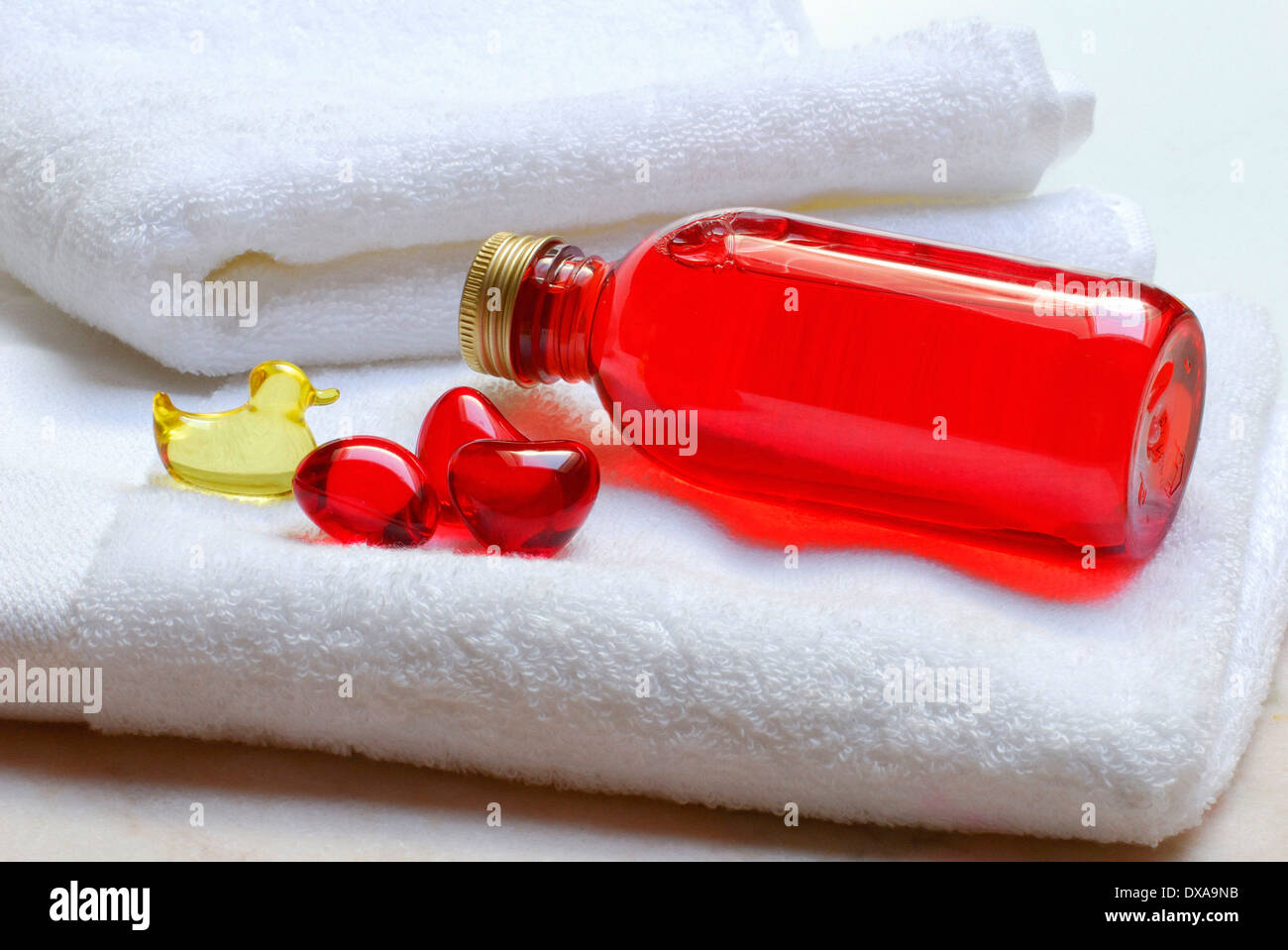 Soap and bath beads Stock Photo