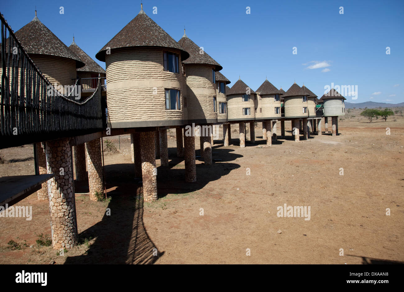 Salt Lick Tourist Game Lodge Taita Hills Kenya Stock Photo Alamy