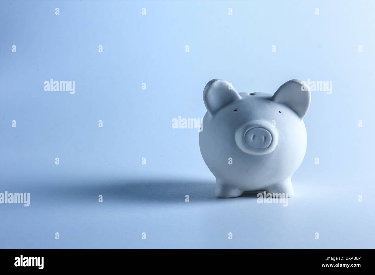 white pig money box closeup Stock Photo