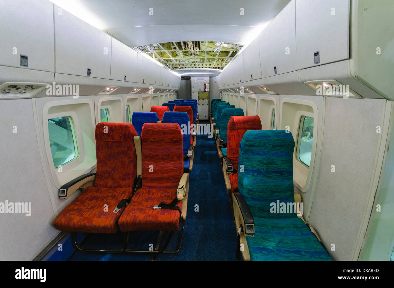 Inside cabin of a Shorts SD 330 Skyvan. Stock Photo