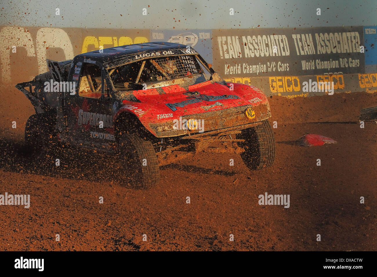 CHANDLER, AZ - OCT 28: RJ Anderson (37) at speed during the Lucas Oil Off Road Series racing Challenge Cup on October 28, 2012. Stock Photo