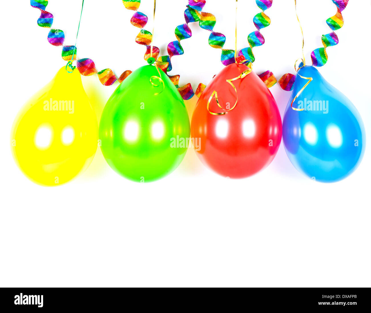 Colorful balloons and garlands Stock Photo - Alamy